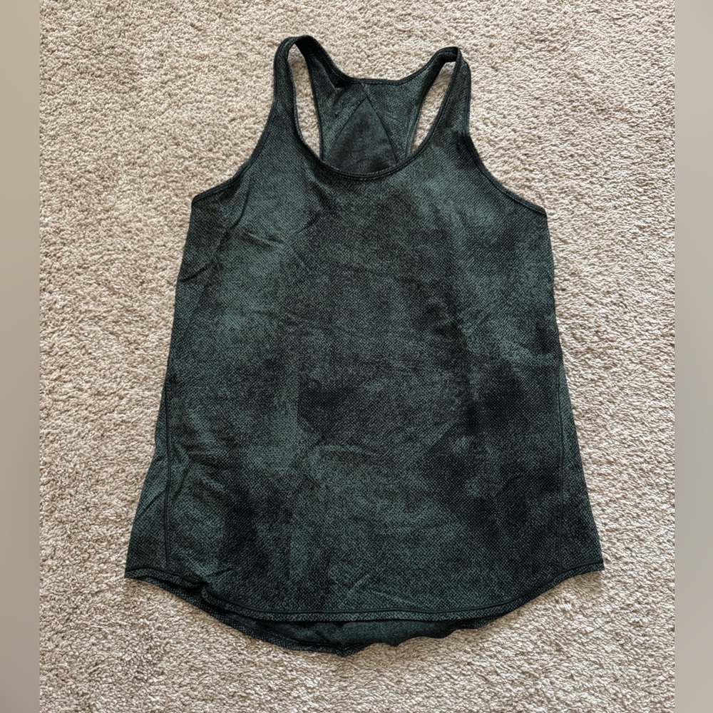 Lululemon Athletica Gray and Green Sleeveless Tank Top